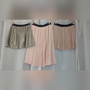 Abercrombie & Fitch Skirt Pleated Pink  Sequin Bundle